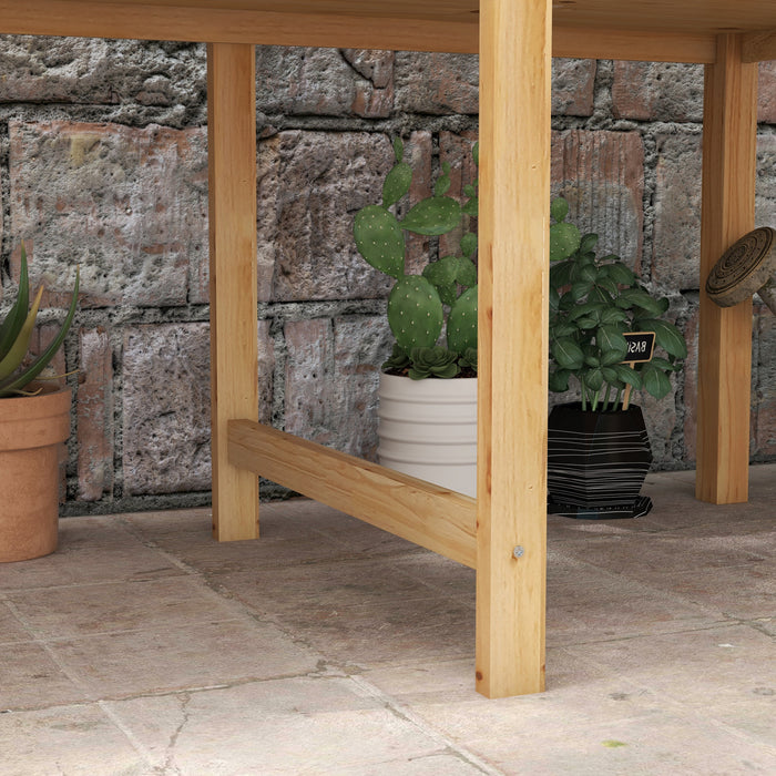 Outsunny Lit De Jardin Sureleve En Bois Avec Trous De Drainage, Lit Pour Legumes, Fleurs, Herbes, Jardiniere Surelevee D'exterieur Avec Pieds Pour Jardin, Patio, Balcon, 45,3 X 21,7 X 31,5 Po