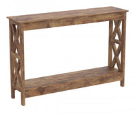  Console de 47 po avec 1 tablette - bois recyclé brun