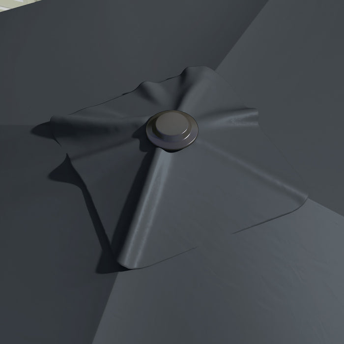 Outsunny Parasol En Porte-a-faux Carre De 10 Pi