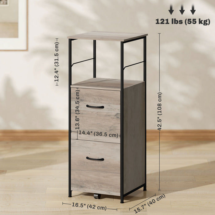 Vinsetto Classeur vertical avec tiroirs barres de suspension pour lettre A4