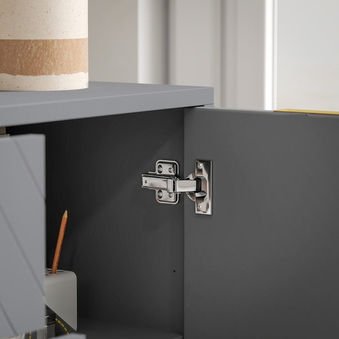 HOMCOM Meuble de Rangement 3 Tiroirs Buffet pour Salle a Manger, Salon