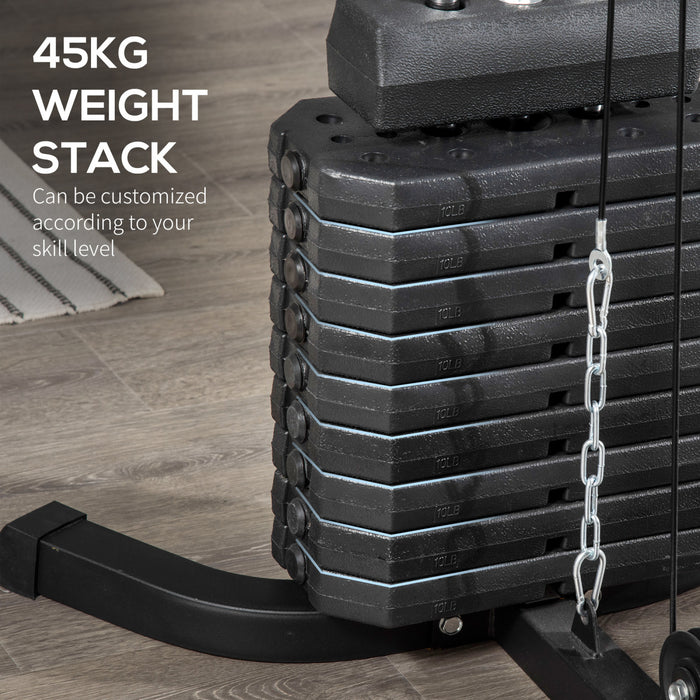 Soozier Machine De Gym A Domicile Multifonction Avec Pile De Poids De 99 Lb