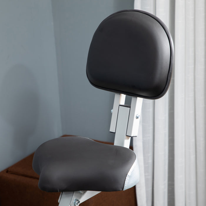 Soozier Velo D'exercice D'entrainement Vertical Pliable Avec 8 Niveaux De Resistance Magnetique Pour L'exercice Aerobique, Noir