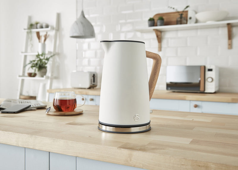Bouilloire sans fil Swan de 1,7 l de style nordique - SK14610WHTN
