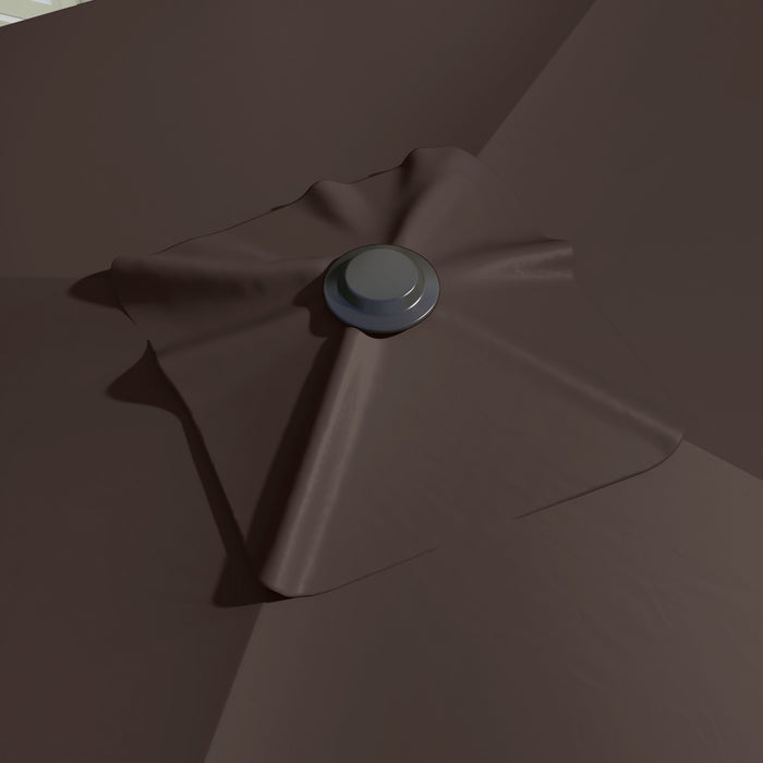 Outsunny Parasol En Porte-a-faux Carre De 10 Pi