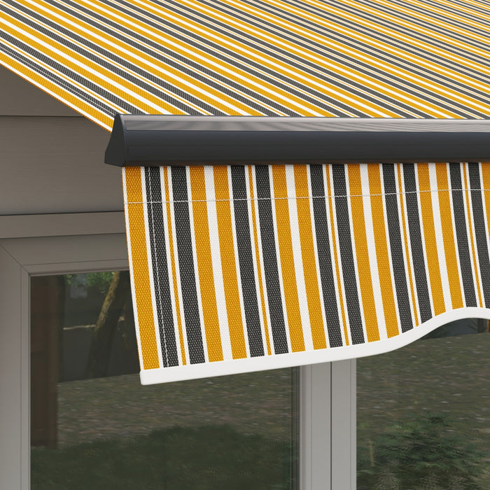 Outsunny 8' X 6,5' Auvent Retractable, Abri Pare-soleil, Jaune
