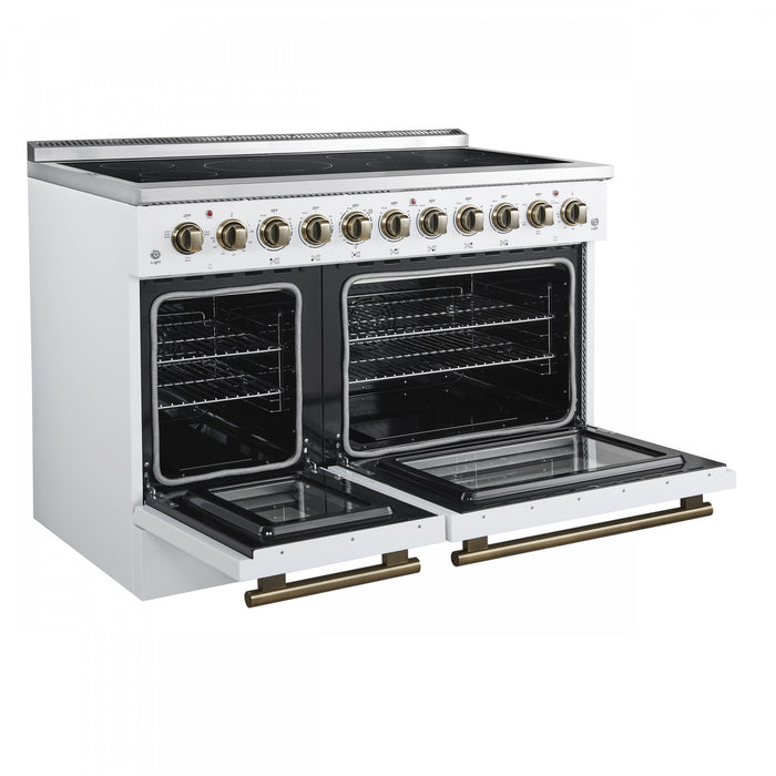 Cuisiniere electrique Paolo 48 pouces, blanche, 6,7 pi³ - FFSEL6011-48WHT