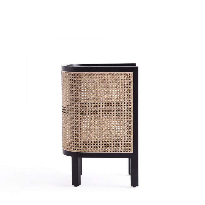 Table d’appoint style industriel Versailles en noir et naturel – Lot de 2