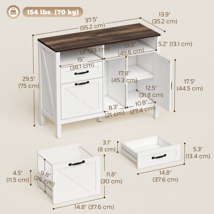 Classeur lateral HOMCOM pour dossiers format Lettre et A4, blanc