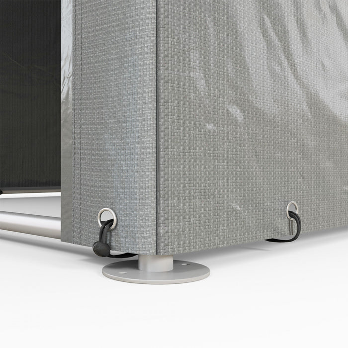 Outsunny Tente De Rangement, Abri Exterieur Portable, Gris Clair