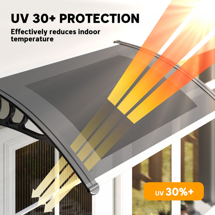 Outsunny Marquise de Fenetre et de Porte en Polycarbonate Transparent