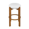Olivia Rubberwood Indoor Round Seat Bar Stool Set of 4 with Durable Frame and Fabric | Olivia – Lot de 4 tabourets de bar d’interieur en bois d’hevea avec assise ronde, structure durable et revetement en tissu