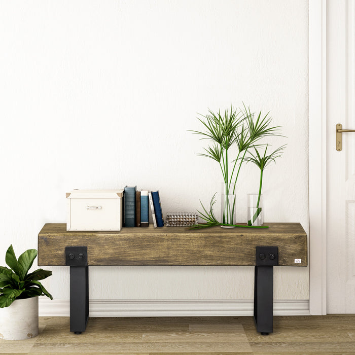 Homcom Banc De Jardin Avec Pieds En Metal Salle A Manger En Beton