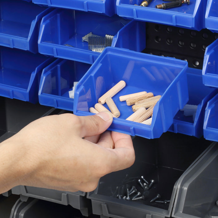 Durhand Organisateur D'outils Support De 30 Bacs De Rangement Mural