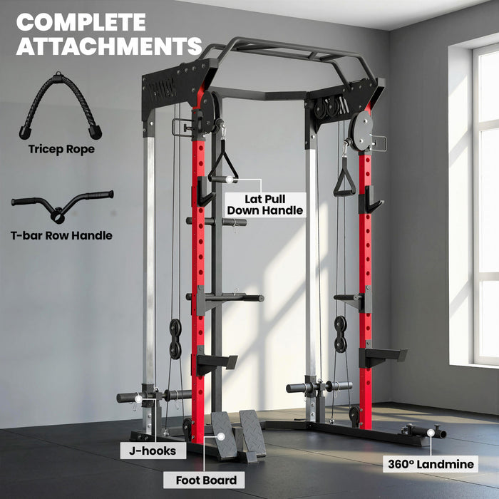 Soozier Cage a Squat avec Systeme de Poulies Reglables