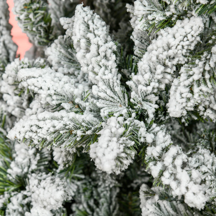 Homcom Sapin De Noel Artificiel Floque Avec Branches Realistes