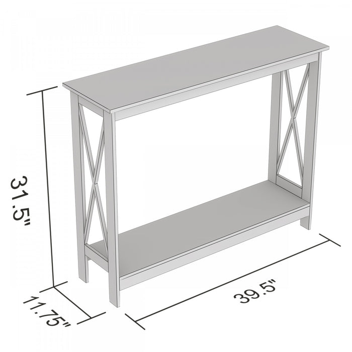 Console de 40 po avec 1 tablette - blanche