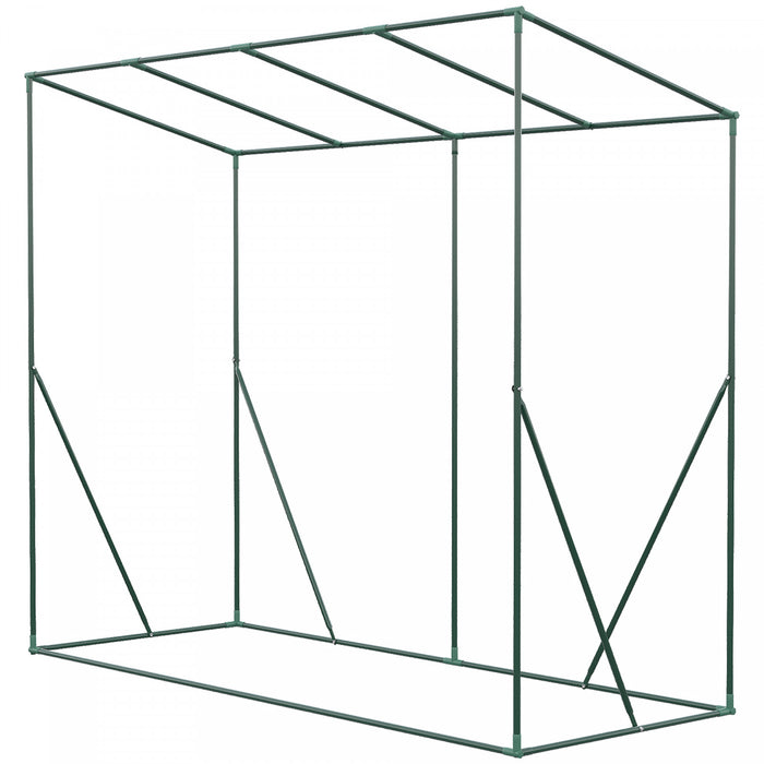 Outsunny 6.6' X 2.5' X 4.9' Serre De Jardin Patio Maison Chaude, Plantes Fleurs Herbes Tomates Poussent Avec Cadre En Acier Porte Fenetre Balcon Patio