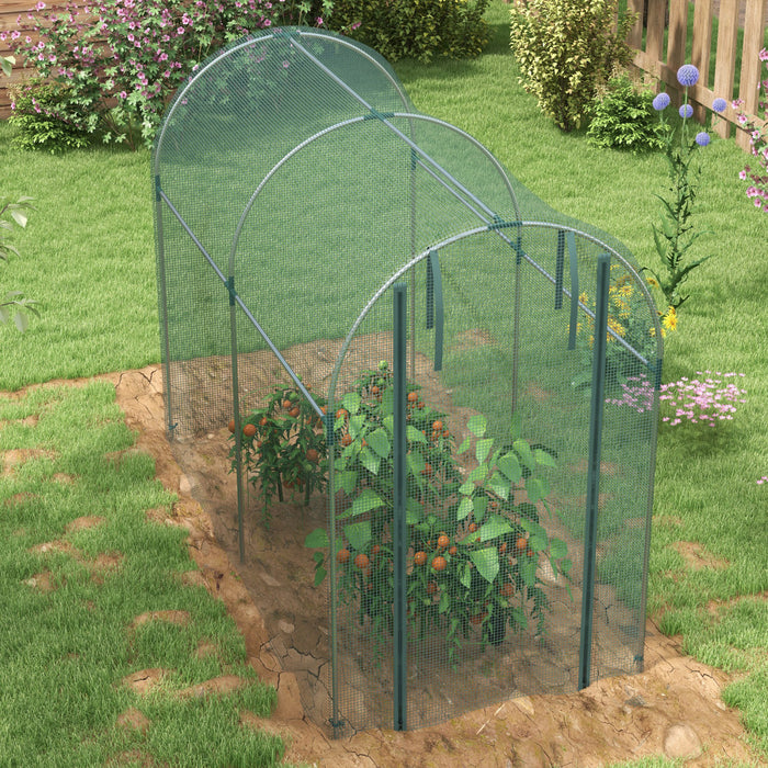 Outsunny Cage De Culture, Tente De Protection Des Plantes De 4' X 8', Vert