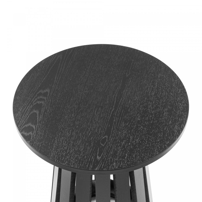 Table d’appoint moderne scandinave Layla en noir