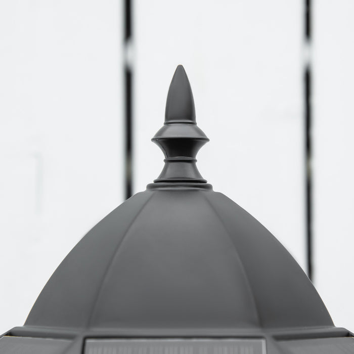 Outsunny Lampe Solaire De 8', Lampadaire D'exterieur En Aluminium Etanche