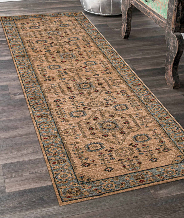 Tapis Traditionnel Lynda 2'3\" x 7'6\" en Ivoire