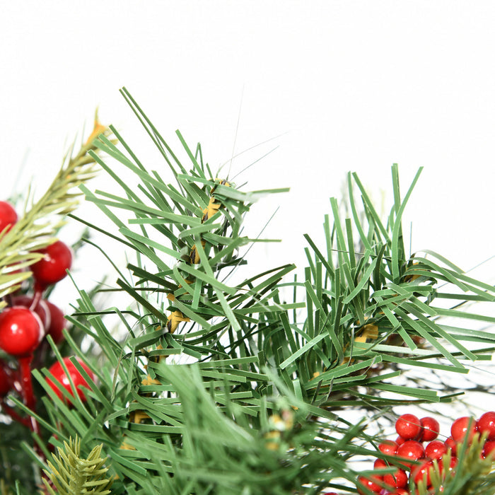 Homcom Paquet De 2 Sapins De Noel Artificiels Pre-eclaires