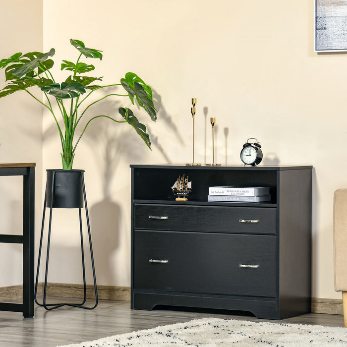 Vinsetto Classeur 2 Tiroirs Avec Rail De Suspension