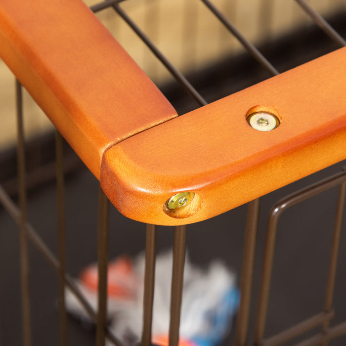 Pawhut Cage En Acier Pour Chien, Niche Legere Pour Chiot, Avec Porte Avant, Loquet Securise, Plateau Anti-fuite, Pour Chien De Petite Et Moyenne Taille, 35\" X 22.5\" X 23.5\"