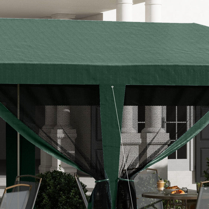 Outsunny 3 m x 6 m Tente de reception, auvent d'exterieur, pare-soleil de jardin, vert