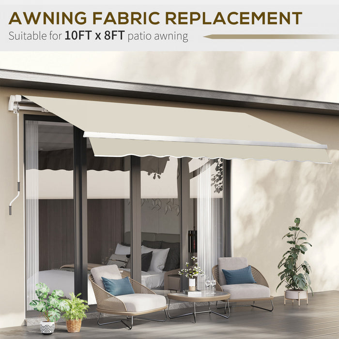 Outsunny Toile de Remplacement pour Store Retractable 2,82 x 2,4 m, Beige