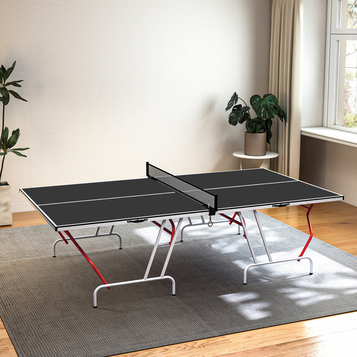 Soozier Table de ping-pong pleine grandeur, table de ping-pong pliante