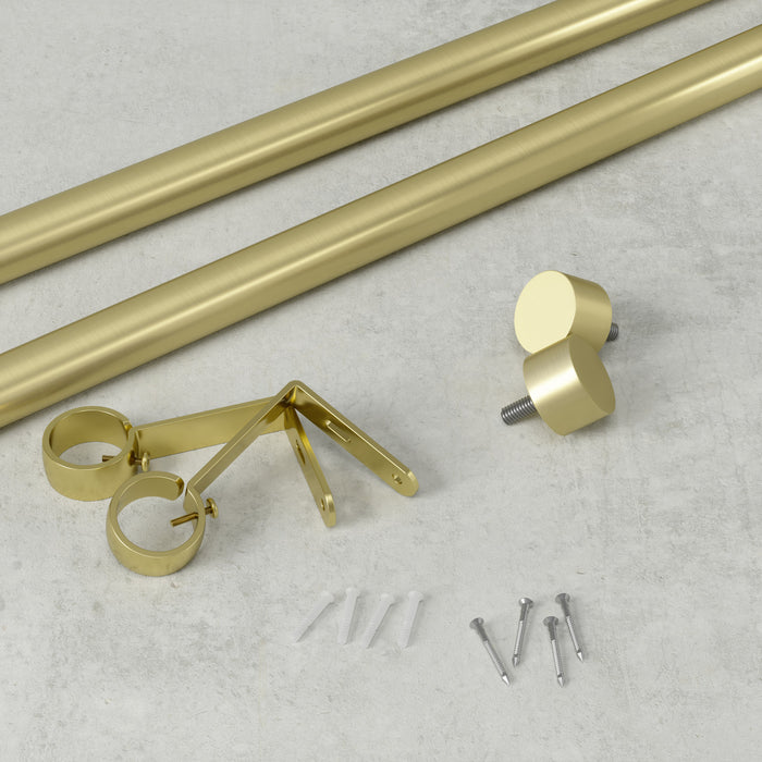  Tringle à rideaux extensible Cappa de Umbra dorée de 1 po - 66 po à 120 po