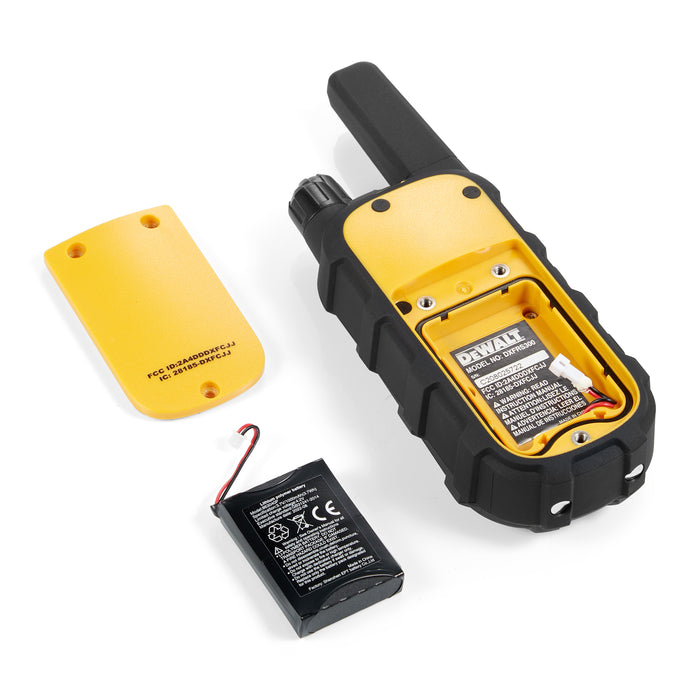 6 Talkies de chantier Dewalt DXFRS300 - 1 Watt, robuste, longue portée, radios bidirectionnelles intérieures-extérieures + 22 canaux