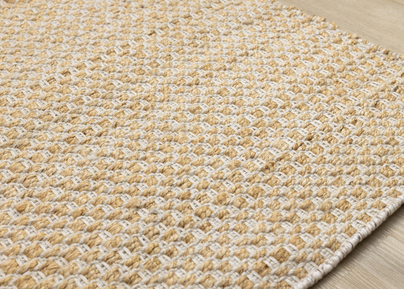 Carpette faite à la main en jute naturelle chêne clair - 7 pi 10 po x 10 pi 6 po