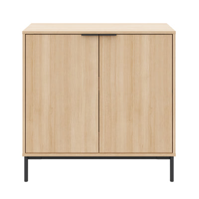 Nordika Slim 2-Door Storage Cabinet - Natural Blonde Oak | Armoire de rangement mince Nordika à 2 portes - chêne blond naturel