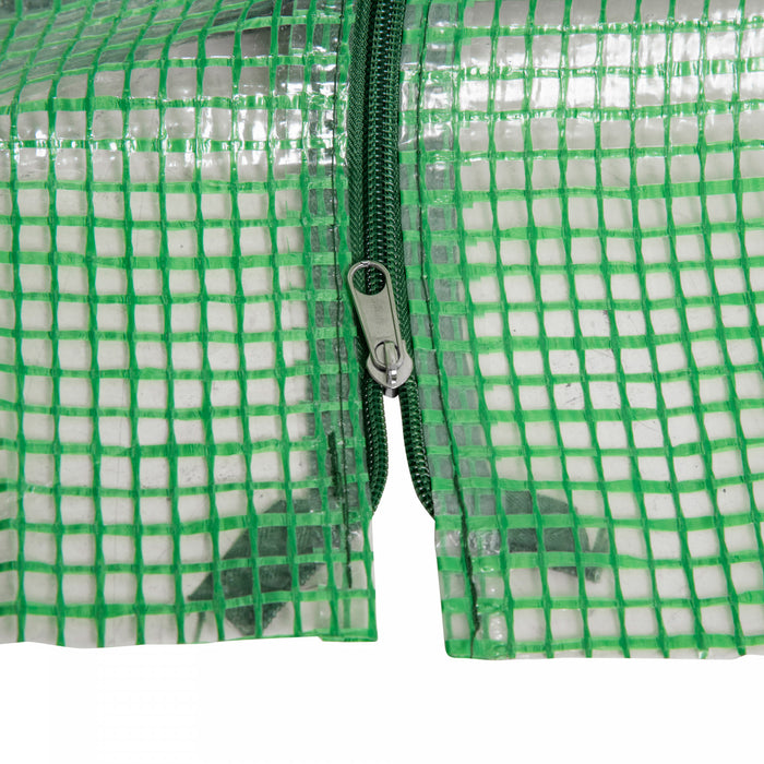 Outsunny Mini Serre De Jardin Serre A Tomates 180l X 90l X 90h Cm Acier Pe Haute Densite 140 G/mĠ Anti-uv 2 Fenetres Avec Zip Enroulables Vert