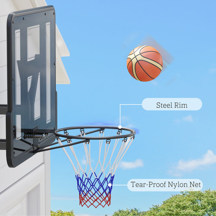 Soozier Panier de basket mural avec panneau arriere incassable de 43 po