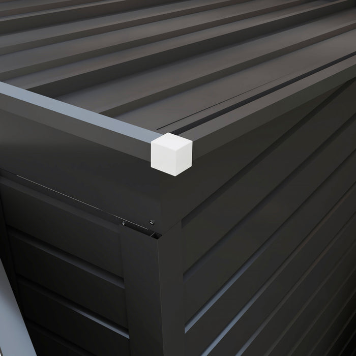 Outsunny Abri De Jardin En Metal Galvanise 8 X 4 Pieds Avec 2 Events