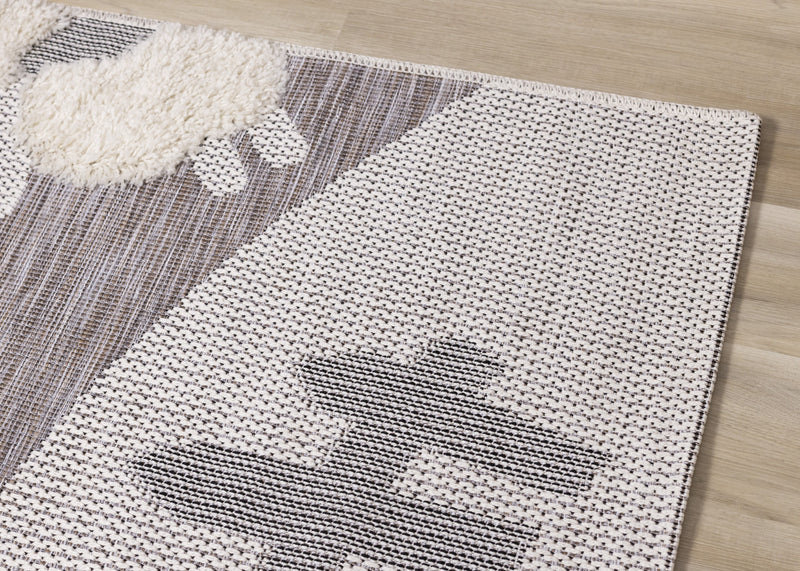 Carpette à motif de mouton pour enfants - 5 pi 3 po x 7 pi 7 po