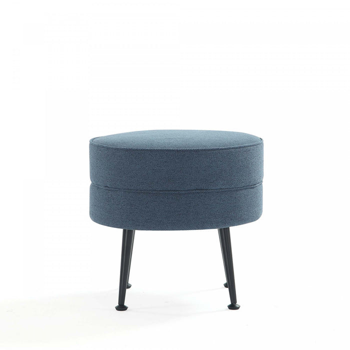 Bailey Pouf d’Appoint Mid-Century Modern 1 Piece en Bleu, Gris, Ble et Vert Sauge
