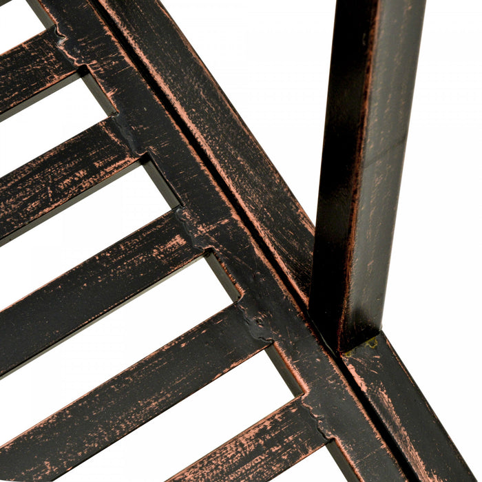 Outsunny Pont De Jardin En Metal De 4 Pieds Pont Decoratif En Arc Avec Garde-corps Bronze Noir