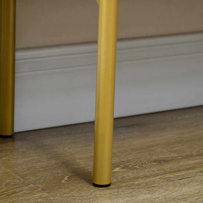 HOMCOM Meuble d'appoint avec pieds dores pour salle a manger couloir, gris
