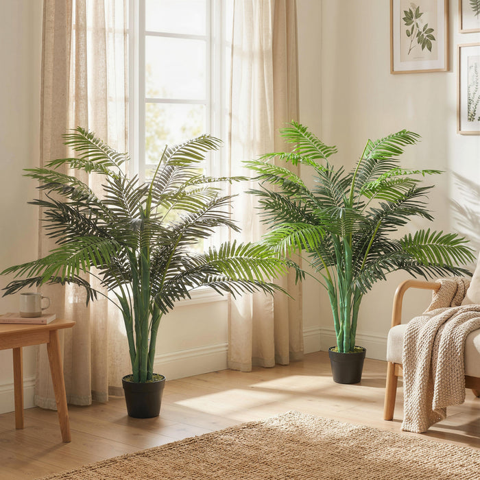 Outsunny Palmier Tropical Artificiel de 125 cm avec Feuilles Realistes