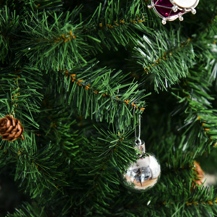 Homcom Sapin De Noel Artificiel De 1.8 M Avec Ornement De Decoration Et 624 Branches