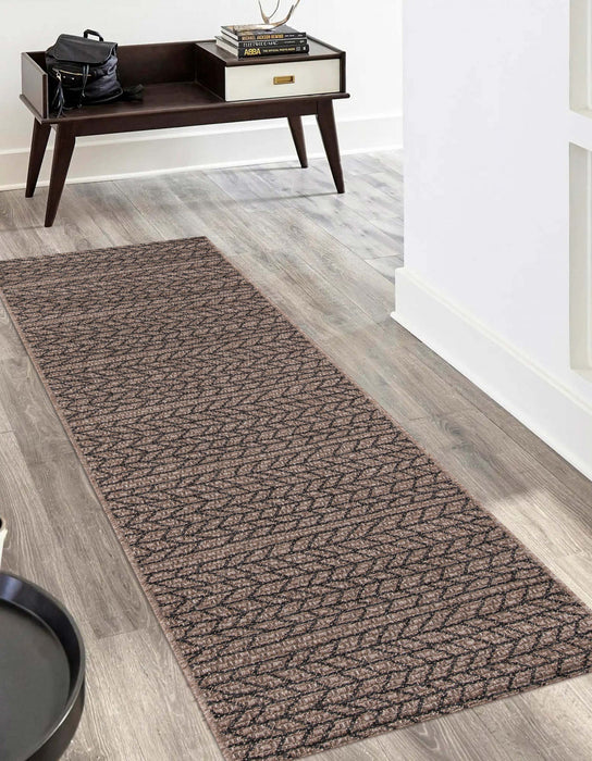 Tapis Contemporain Linden 2'0\" x 10'0\" en brun