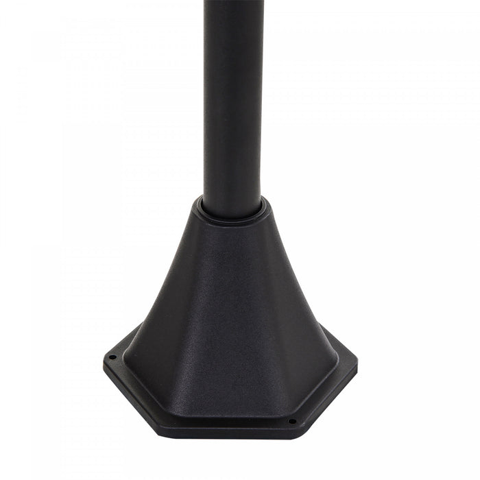Outsunny 2 Pcs Led Lampes De Jardin Lampadaire Solaire Lanterne Patio Chemin Passerelle Exterieur Resistant A L'eau Commutateur Automatique 6-8 Heures Noir