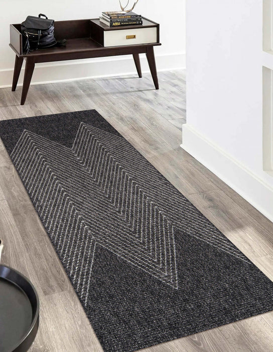 Tapis Contemporain Raven 2'0\" x 10'0\" en Gris