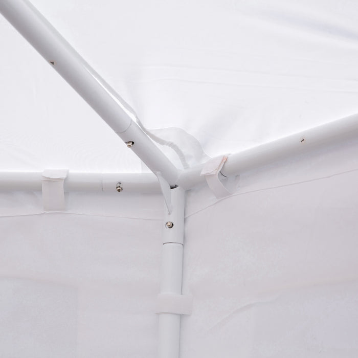 Outsunny Tente De Fete Decagonale De 29.2 Pieds A Haut Sommet Avec 10 Murs Amovibles Blanc