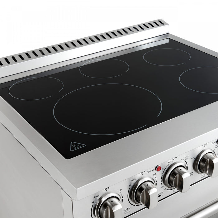 Cuisiniere electrique en acier inoxydable Paolo 30 po, 4,38 pi³ - FFSEL6011-30WHT